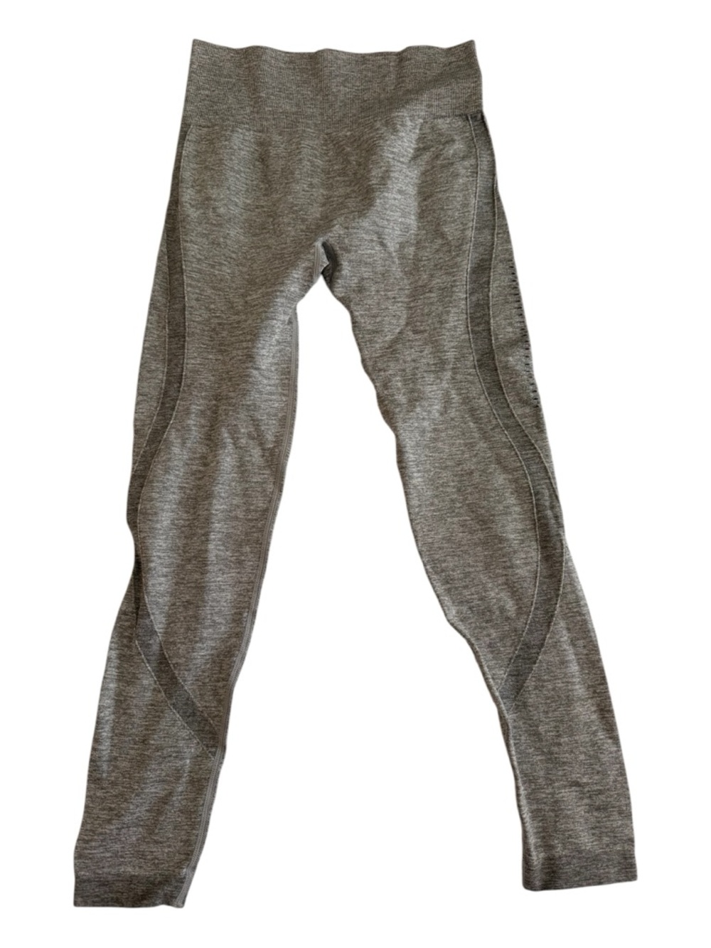 Gray Seam-Accent Leggings
